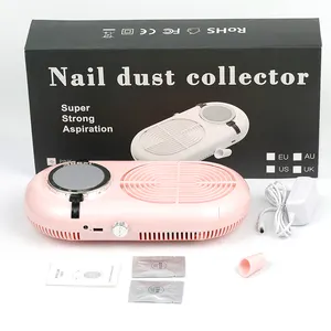 Hot Selling Pink Nail Dust Collector Table Vacuum Cleaner Extractor Filter High Quality 80w Manicure Set Nail Clipper Cleaner