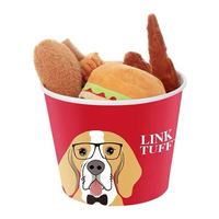 Jouet en peluche pour chien en forme de burger, jouet à mâcher pour les molaires, en tissu sûr, pour le nettoyage des dents, thème fast-food, pour Corgi et Teddy