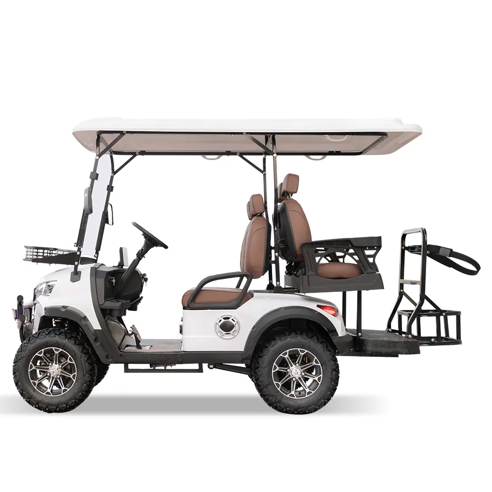 Carrito de golf turístico eléctrico Suspensión independiente 4 pasajeros 12V Precios Coche de golf eléctrico 3-4 Carrito de golf Camión de helados