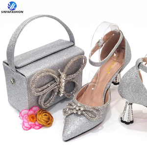 Sinya Vendita Calda <span class=keywords><strong>2023</strong></span> Set di Scarpe e Borse da Sposa per Donne con Pietre Scarpe Italiane di Alta Qualità per Signore con Borsa Abbinata - Product Image 6
