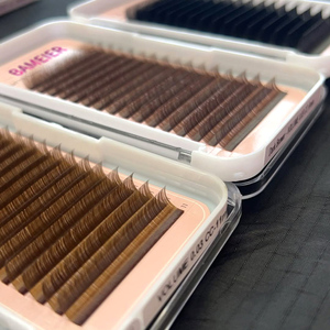 निः शुल्क नमूना चॉकलेट रंग भूरे रंग की व्यक्तिगत आंखों के लिए आसान ऑटो पंखे ब्राउन थोक कैशबैक एक्सटेंशन ट्रे - Product Image 2