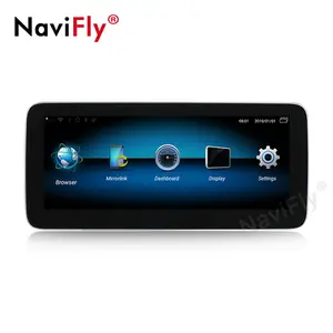 NaviFly 4 + 64G 10.25英寸 Android 9.0 车载 gps 导航 dvd 播放器汽车视频为奔驰 a级 W176 2013-2015 cm NTG4.5 头单元