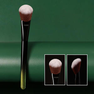 Pinceau plat de qualité supérieure, style classique, série noire, mélange de couleurs, application de fond de teint, pinceau à blush, application de maquillage - Product Image 1