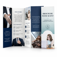 Brochure de Marketing Personnalisée pour l'Impression de l'Histoire de la Marque de Parfums, des Notes Olfactives et des Échantillons