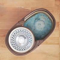Serpillère en microfibre à manche en acier torsadé, légère et durable, avec essorage sur quatre côtés, auto-essoreuse, 2 têtes de serpillère pour la maison, le bureau et les hôtels