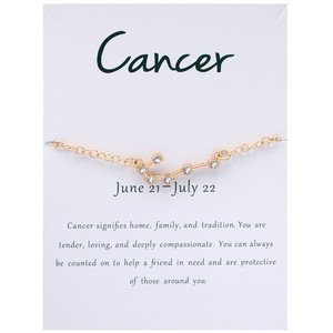 Yiwu Daicy Pas Cher Prix Chaîne Zodiaque Bracelet Minimaliste alliage <span class=keywords><strong>avec</strong></span> carte strass Bracelet constellations bracelet Pour les femmes - Product Image 4