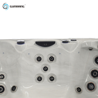 Bain à remous extérieur Sunrans pour 5 personnes, spa à jets multiples en acrylique pour patio, terrasse, jardin