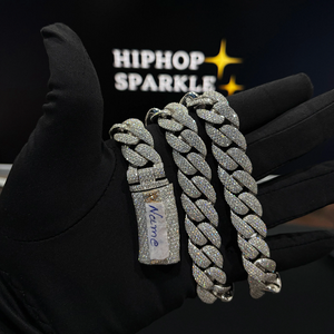 Cadena Cubana de Lujo de 15 mm con Incrustaciones de Moissanita VVS, Cierre Personalizado, Joyería Hip Hop, Chapado en Oro, Collar Cubano Premium para Hombre y Mujer - Product Image 5