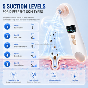 Custom Logo Visual <b>Vacuum</b> Blackhead Remover with Heating Function Adjustable 5 Levels of Suction Power <b>Vacuum</b> Blackhead Removal - Product Image 4