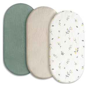 Sábana de <span class=keywords><strong>cuna</strong></span> de bebé de algodón de muselina 100%, Mini forro de <span class=keywords><strong>cuna</strong></span> suave <span class=keywords><strong>para</strong></span> 3 uds, ropa de cama <span class=keywords><strong>para</strong></span> niños - Product Image 1