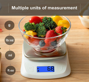 Edelstahl kompakte Größe 5 kg/1 g Balanza De Cocina elektronische Lebensmittelwaage digitale Küche Backen Kochen Waage - Product Image 3