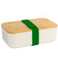Boîte à lunch portable en paille de blé, matériau sûr, avec anneau d'étanchéité, couvercle en bambou étanche, 1-3L, pour conservation des aliments, couteau, fourchette, cuillère, facile à nettoyer