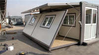 Maison préfabriquée extensible de 20 pieds avec toit en pente en acier, idéale pour jardin, chambre, vue sur la plage, hôtel, camping