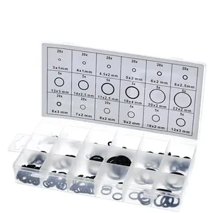 225pcs Rubber O Ring O-Ring Washer Seals Watertightness Assortment Different Size With Plactic Box Kit Set