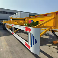 Semi-remorque plateau squelette pour transport de conteneurs 20FT 40FT, châssis en fer, capacité 25001-30000kg