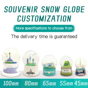 High Quality 35 45 55 65 80 100 mm Glass Crystal <strong>Snow</strong> <strong>Globe</strong> Custom Promotion Resin Snowglobe <strong>Wholesale</strong> Cartoon Movie Souvenir - Product Image 2
