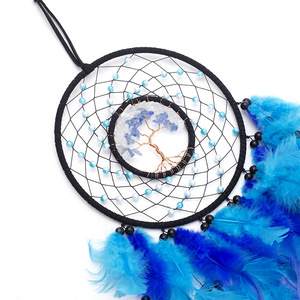 Écologique Cristal Gravier Rotatif <span class=keywords><strong>Moulin</strong></span> <span class=keywords><strong>À</strong></span> <span class=keywords><strong>Vent</strong></span> pour Mur Yoga Bijoux Dreamcatcher Fil De Cuivre Tissé <span class=keywords><strong>À</strong></span> La Main <span class=keywords><strong>Vent</strong></span> Carillon Pendentif - Product Image 4