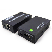 1080P 120M HDMI IP Extender Kabel Ethernet Mengirimkan 120M 1 Ke Multi IP dengan Loop Out Transmitter dan Receiver Penguat Sinyal