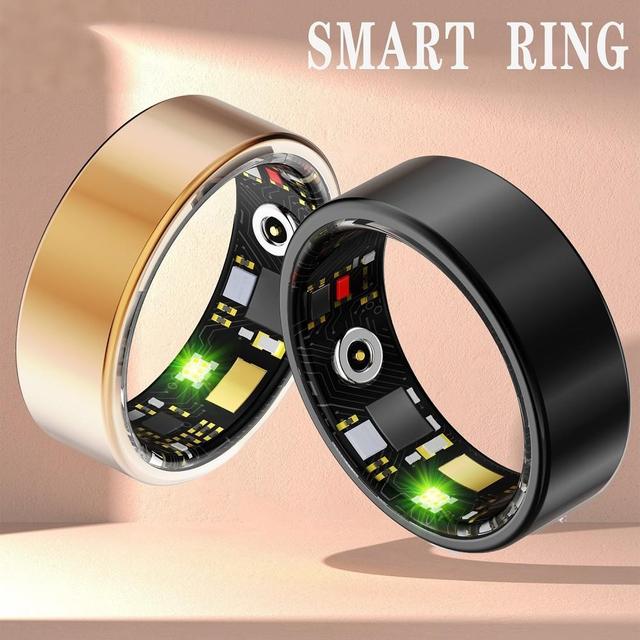 New Stainless Steel Smart Ring IP68 Waterproof Health Tracker Heart Rate Blood Oxygen Sleep Monitor NFC Tech AI Analysis