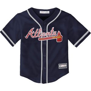 Camiseta de Bebé de los Atlanta Braves, Acuña Jr. 13, Azul Marino, Alternativa del Jugador, 12-24 Meses, Absorbe la Humedad - Product Image 2