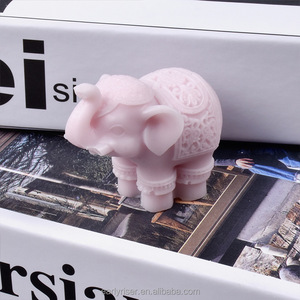 Sớm Riser Silicone hình con voi lật bánh khuôn tự làm phim hoạt hình hương liệu nến Silicone khuôn thạch cao trang trí đồ trang trí - Product Image 5