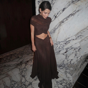 Vestido plisado para mujer, top corto, falda maxi ajustada, cuello alto, cintura natural, corte ajustado, poliéster, ropa informal - Product Image 1