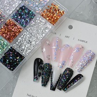 12 Grilles de Paillettes Holographiques Triangulaires pour Ongles, Breloques 3D Laser Irisées pour Nail Art, Décorations DIY pour Ongles à Presser, Manucure