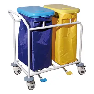 Customized Medical Waste Collecting Trolley Stainless Steel Morning Care Trolley