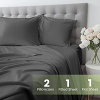 Ensemble de draps en bambou Cloudland, ensemble de draps en bambou personnalisé, 4 pièces, ensembles de draps en bambou