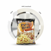 Sachets d'emballage personnalisés en plastique laminé à scellage arrière pour chips de banane plantain, snacks soufflés, pop-corn, croustilles et chips de pommes de terre