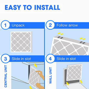 Tùy chỉnh 14x20x1 merv 11 14 <span class=keywords><strong>x</strong></span>ếp li Bộ lọc không khí HVAC AC lò Bộ lọc không khí tái sử dụng - Product Image 6