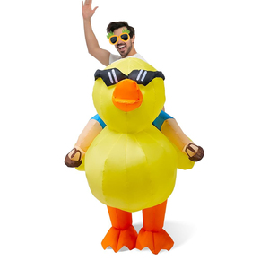 Costume de mascotte de canard gonflable pour adulte en polyester avec installation facile pour les fêtes de cosplay unisexes - Product Image 3