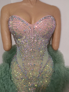 Vestido De Gala Elegante Gradient Rhinestones Sexy <strong>Dresses</strong> Women Night Club Short Strapless <strong>Ballroom</strong> <strong>Dance</strong> <strong>Dress</strong> - Product Image 6