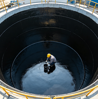 Peinture époxy à la goudron de pétrole haute performance 2K de qualité marine pour traitement des eaux usées, antirouille, revêtement protecteur métallique, application au pistolet, 20KG