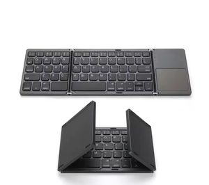 Portable Ultra Thin Double Folded <b>Keyboard</b> with Trackpad Touchpad for iOS Android Windows OS Apple iPad <b>Tablet</b> Phones - Product Image 3