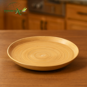Plateau en bambou classique d'harmonie naturelle de conception personnalisée durable et durable pour une fête écologique et divertissante - Product Image 1