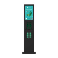 Station de location de kiosque de charge de téléphone étanche partagée avec fonction de support de station d'alimentation à écran