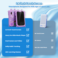 Uitverkoopprijs Kinder Speelgoed Smartphone Mobiele Telefoons Kinder Telefoon Met Touchscreen HD Dubbele Camera Lens voor Kerstcadeau