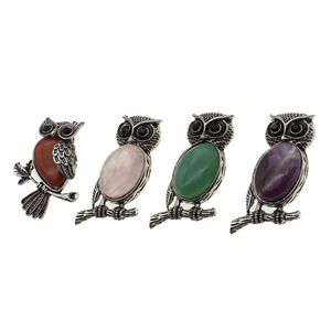 Kakma taş baykuş kolye moda taş takı hediye 47x35x11mm kolye ve <span class=keywords><strong>Charms</strong></span> - Product Image 4