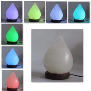 Lampe de sel de l'Himalaya avec 7 couleurs changeantes, lumière de nuit en forme de goutte, USB, cristal de sel pour la décoration de la maison, <span class=keywords><strong>Bombi</strong></span> - Product Image 2