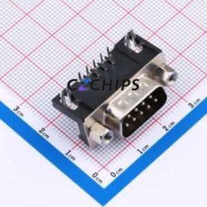 X0309WT7B2 D-Sub/VGA Connector Bent Lead Through Hole Connector Standard D-Sub Male 9P Right Angle Insert - Product Image 1
