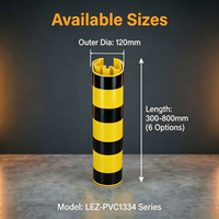 Manchon de protection anti-collision en PVC pour poteau de rayonnage, protecteur robuste pour rayonnage d'entrepôt, diamètre 120 mm, jaune