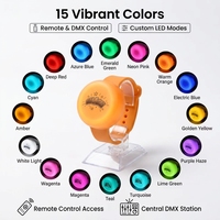 Bracelet lumineux LED RGB DMX512 Firewolf en plastique, télécommandé, piles AAA, logo personnalisé, 15 couleurs, pour concert, vente en gros