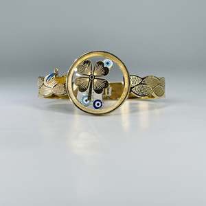 Bracelet tendance en acier inoxydable 316L avec placage or PVD, design durable et résistant - Product Image 1