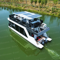 Nouvelle conception de maison flottante pour restaurant, homologuée CE, utilisée en mer, maison de restauration amovible, hôtel aquatique, bateau de loisirs