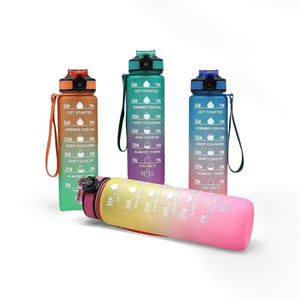 Promotional Drinkware 600ml 1000ml Tritian Dpa Free Workout Sports Motivational Water <b>Bottle</b> With Printed Logo - Product Image 2