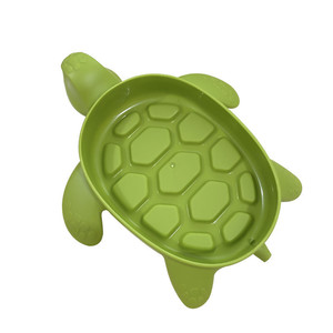 JYNB Turtle Soap Dish Green PP Self Drain Oval Shape For Bathroom Use - Product Image 1