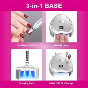 Fresa per Unghie Professionale Portatile 3-in-1 in Alluminio a Forma di Penna 35000RPM Senza Fili Ricaricabile con Lampada UV per Manicure Uso Salone e Domestico - Product Image 2