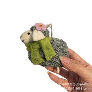 Pendentifs en feutre de laine faits à la main au Népal, adorables poupées lapin clown, sacs de dessin animé, porte-clés, décorations de voiture, cadeaux - Product Image 5