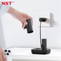 WST Mobiele Voeding Mini station d'accueil à affichage numérique 5000mAh PD 20W batterie externe à charge rapide avec conception de prise et de queue